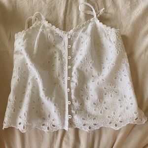 Eyelet lace top